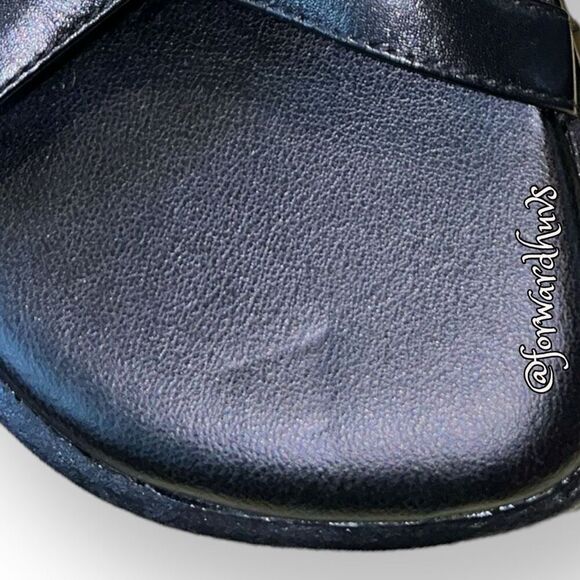 Dockers Black Leather Strappy Heeled Sandals Size 7 - Picture 3 of 12